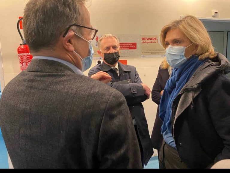 Avec Valérie Pécresse et Agnès Evren à l’Hôpital Lariboisière